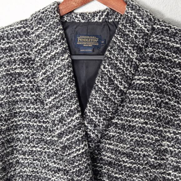Pendleton Women’s Knit Jacket Quiet Luxury Minimalist Old Money Textured Sz 14 - Picture 3 of 12